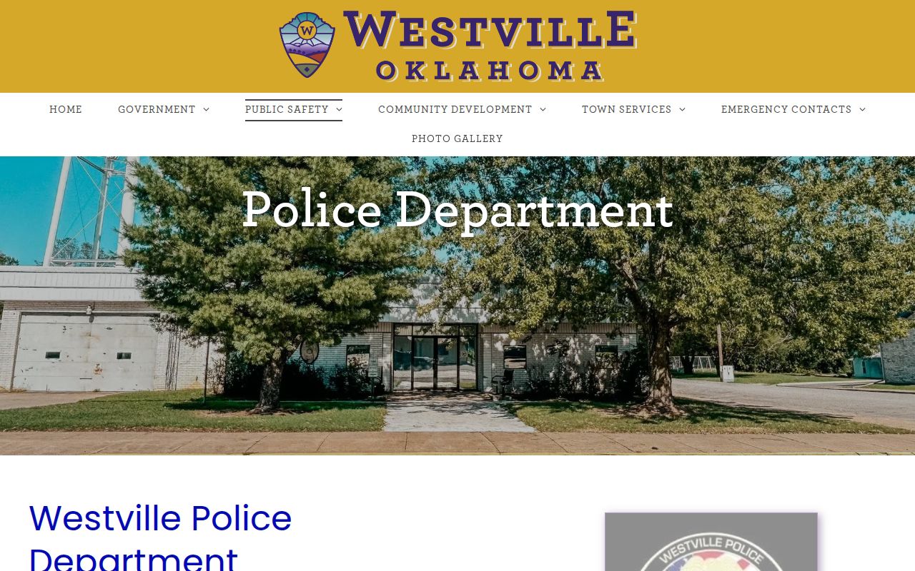 Adair County Westville police records page
